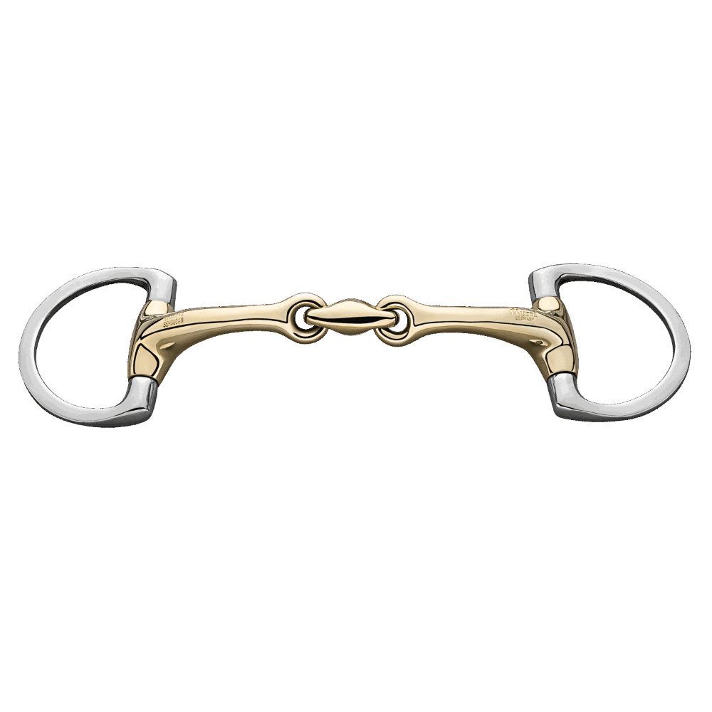 Sprenger Dynamic RS Eggbutt Bradoon with D-shaped rings 14 mm Double Jointed