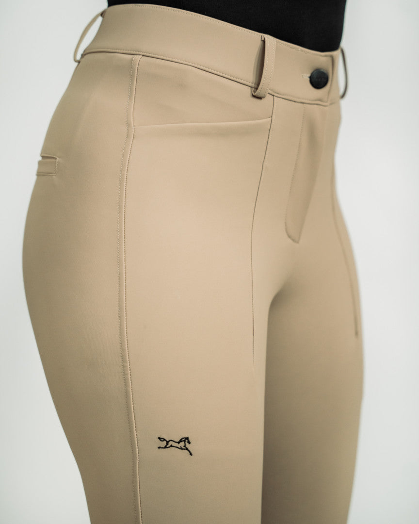 Freya Hybrid Breeches Dark Beige Half Seat
