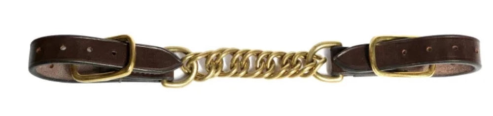 Leather and Chain Curb Strap