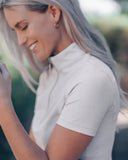 Emma Short Sleeve Beige Top