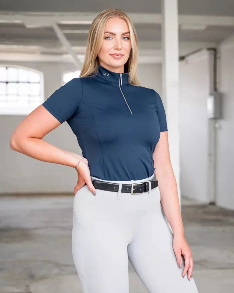 Fager Emma Short Sleeve Navy Top