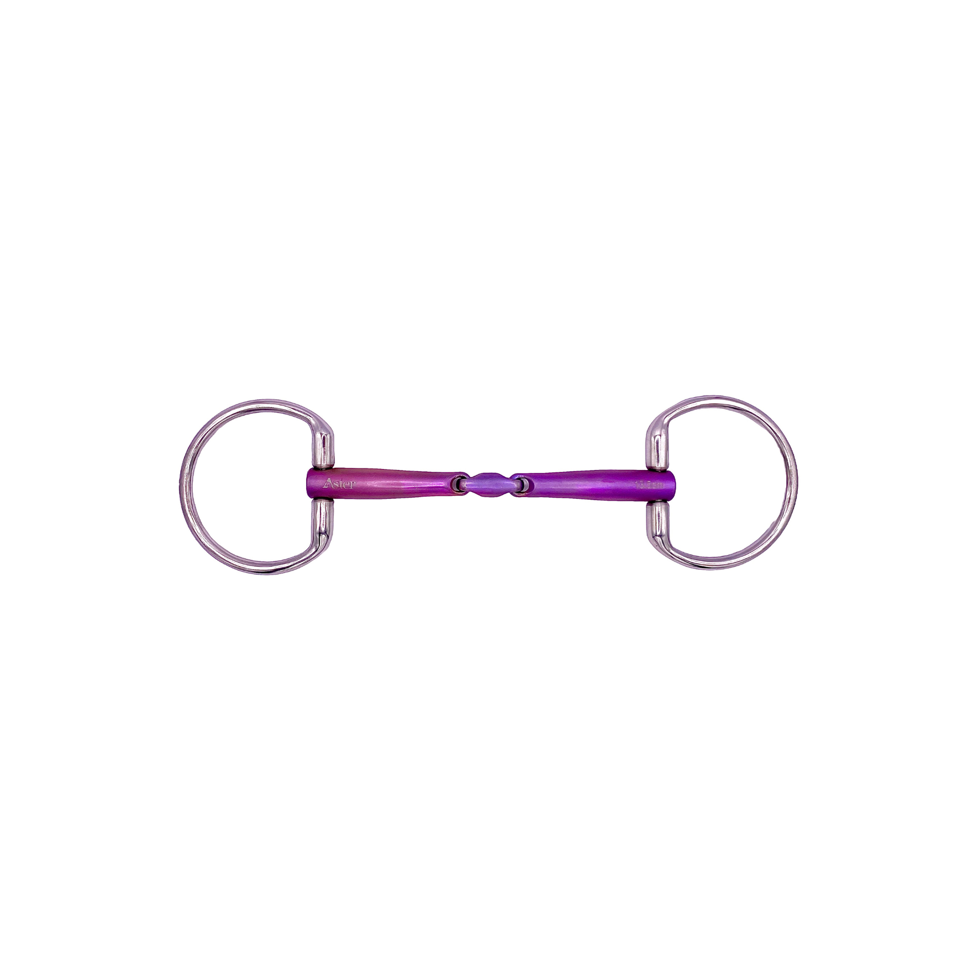 Aster Gentle Pink Titanium double jointed snaffle Fixed ring