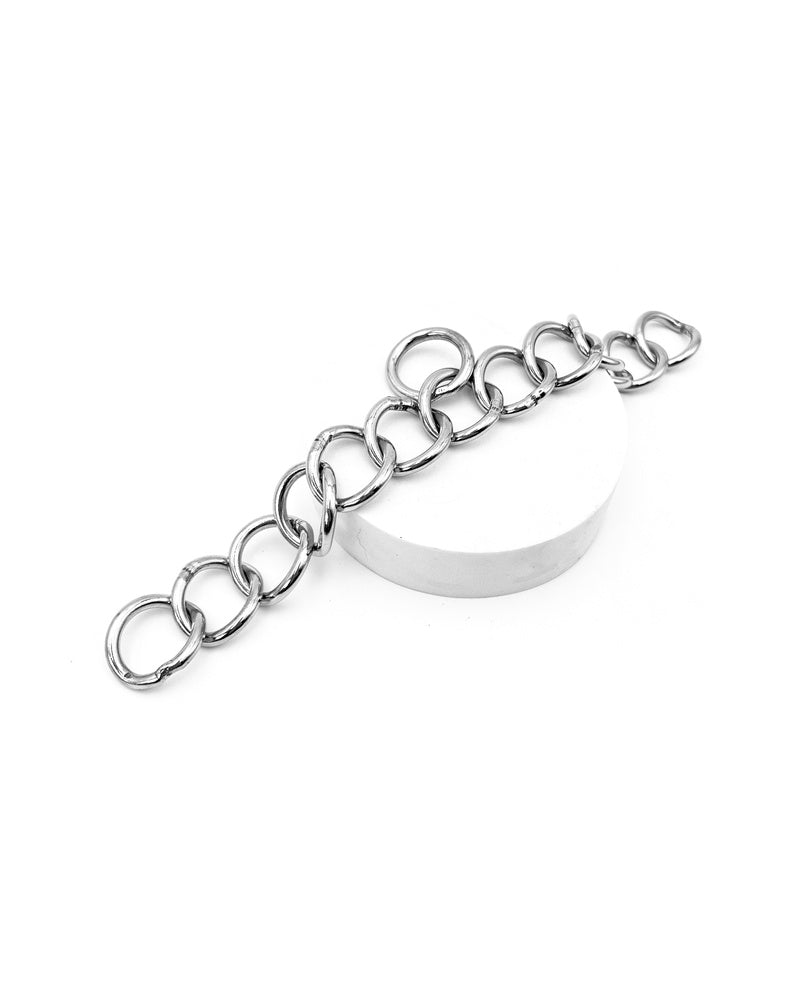 Wide Curb Chain Silver