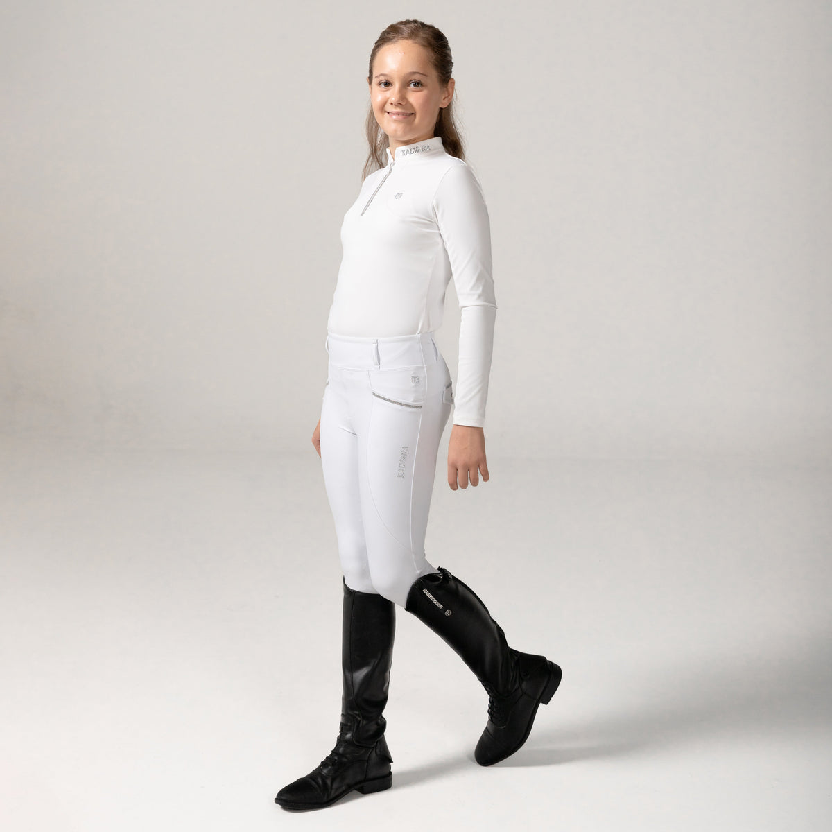 Dancefloor Kids Full Grip Leggings White