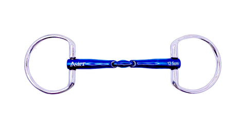 Aster Gentle titanium double jointed snaffle fixed ring