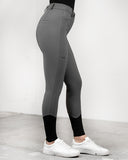 Freya Hybrid breeches Dark Grey Half Seat