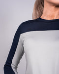 Nicky T-Shirt Navy & Grey Long Sleeve Top