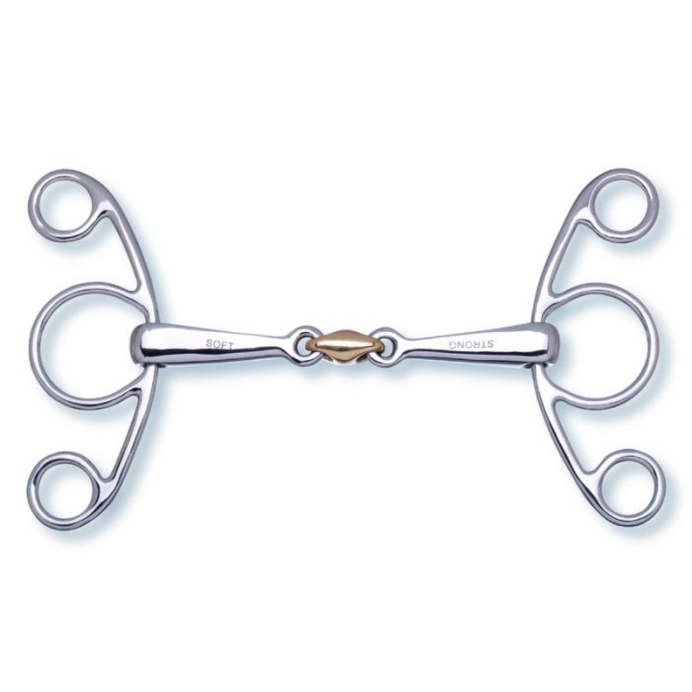 Stubben 2 in 1 Butterfly Snaffle Double Broken