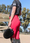 Ladies Riding tights Red Full Seat