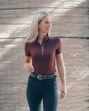 Emma Short Sleeve Burgundy Top