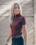 Emma Short Sleeve Burgundy Top