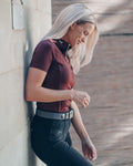 Emma Short Sleeve Burgundy Top