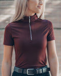 Emma Short Sleeve Burgundy Top