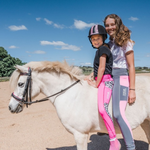 Empire Children's Riding Leggings - Pink & Grey