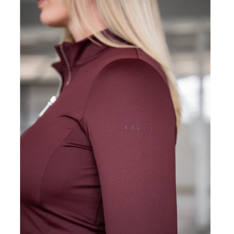 Fager's Emma Long Sleeve Top Burgundy