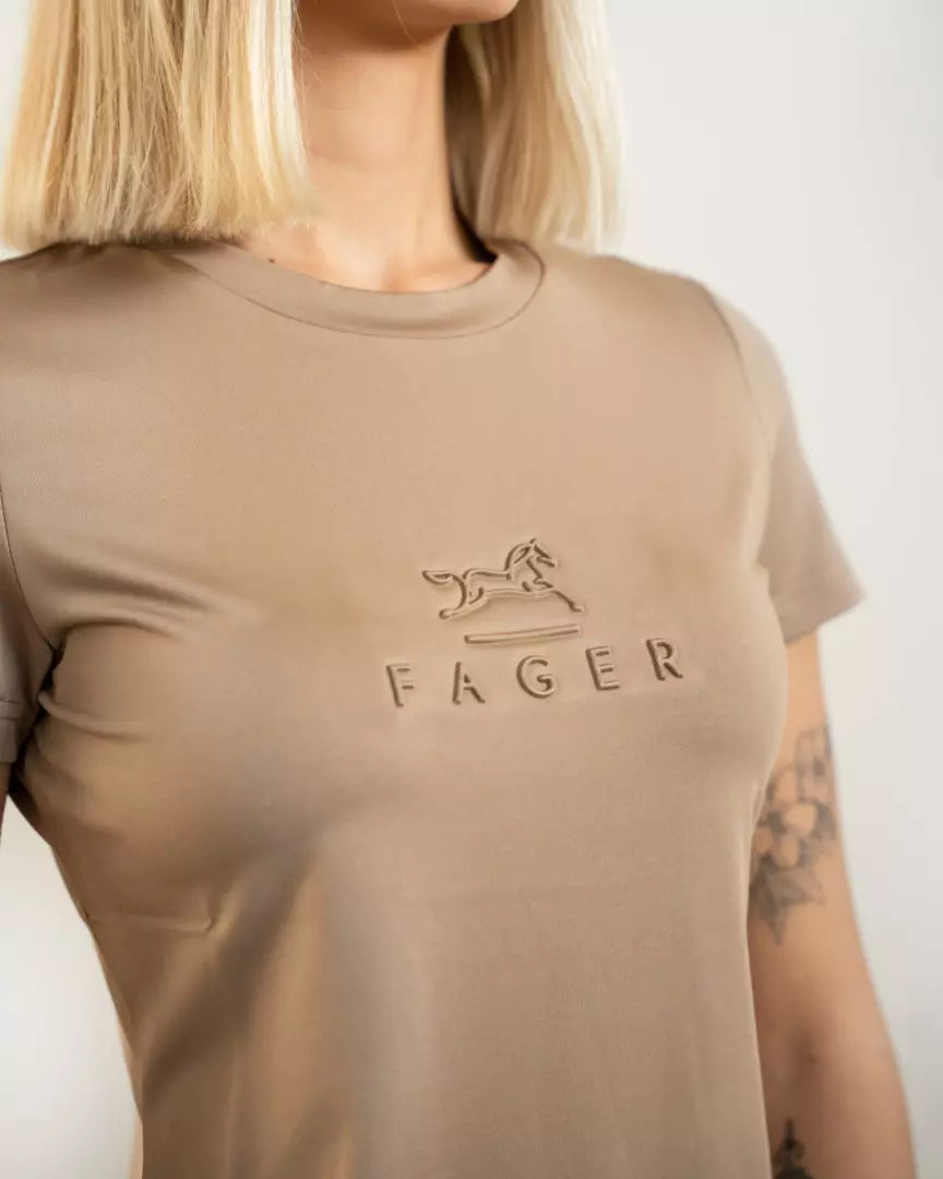 Ida T-Shirt Short Sleeved Dark Beige
