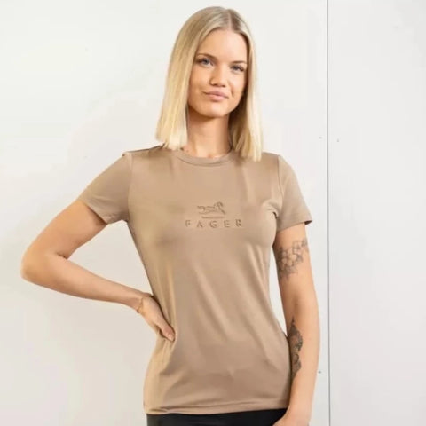 Fager Ida T-Shirt Short Sleeved Dark Beige