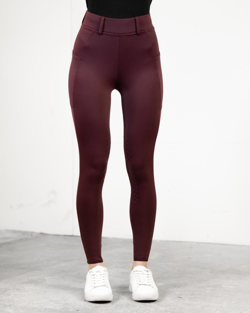 Loui Active Leggings Burgundy Half Seat
