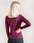 Ida Long Sleeved Top Burgundy