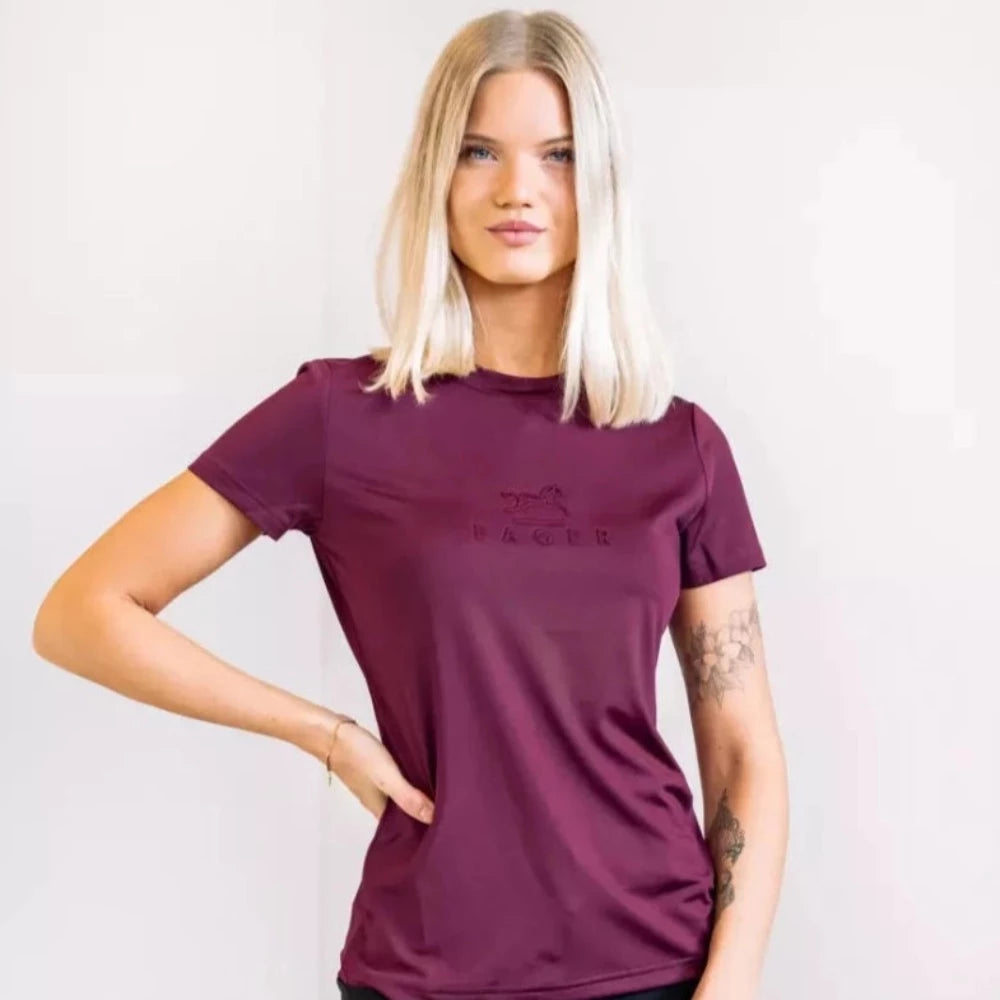 Fager Ida T-Shirt Short Sleeved Burgundy