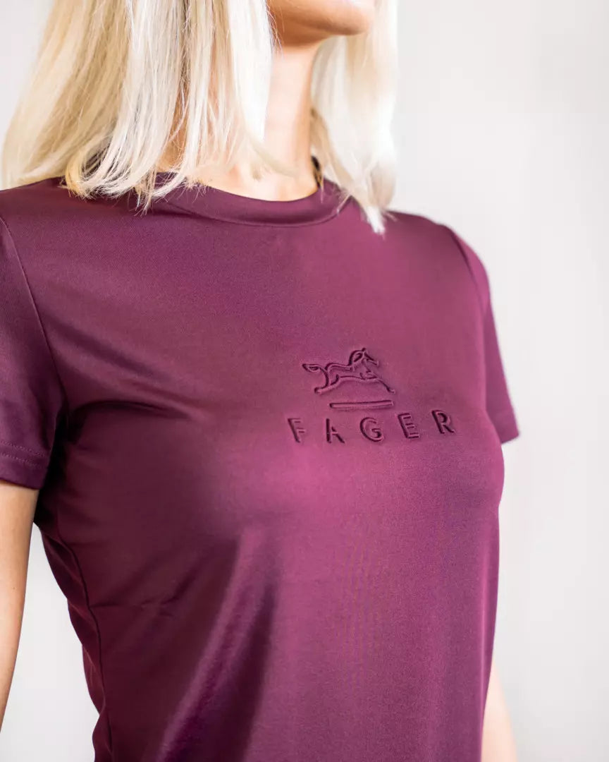 Ida T-Shirt Short Sleeved Burgundy